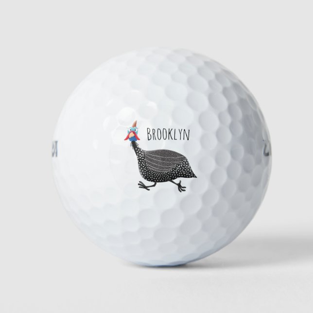 Pelotas De Golf Ilustracion de personalizado de aves divertidos de (Anverso)
