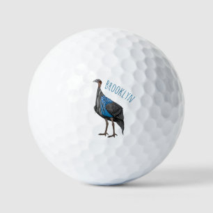 Pelotas De Golf Ilustracion de personalizado de aves silvestres