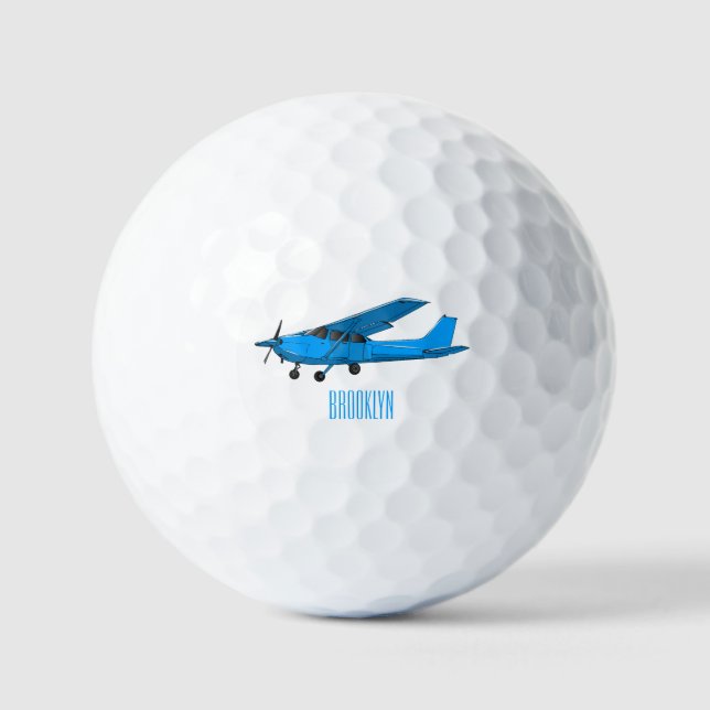 Pelotas De Golf Ilustracion de personalizado de aviones (Anverso)