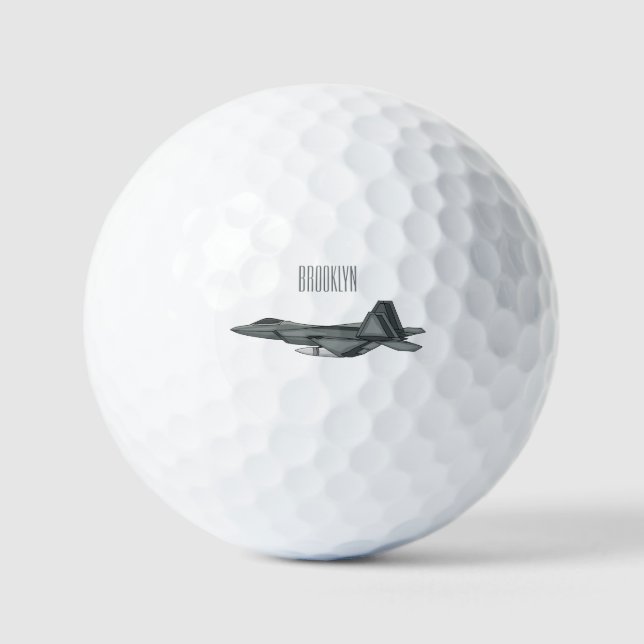 Pelotas De Golf Ilustracion de personalizado de aviones de combate (Anverso)