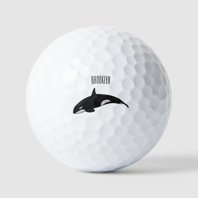 Pelotas De Golf Ilustracion de personalizado de ballenas asesina (Anverso)