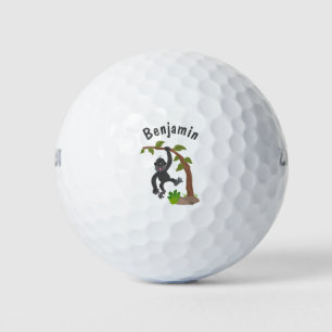 Pelotas De Golf Ilustracion de personalizado de bebé gorila feliz