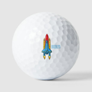 Pelotas De Golf Ilustracion de personalizado de buques de cohetes