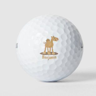 Pelotas De Golf Ilustracion de personalizado de camello alegre y s