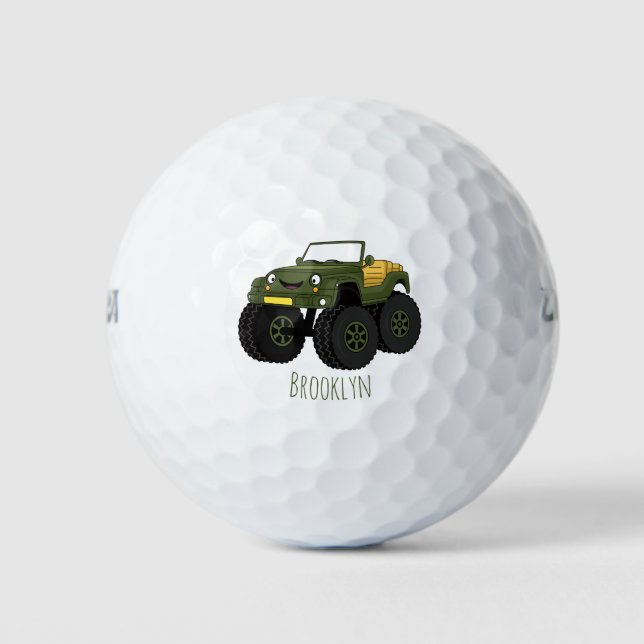 Pelotas De Golf Ilustracion de personalizado de camión monstruo ve (Anverso)