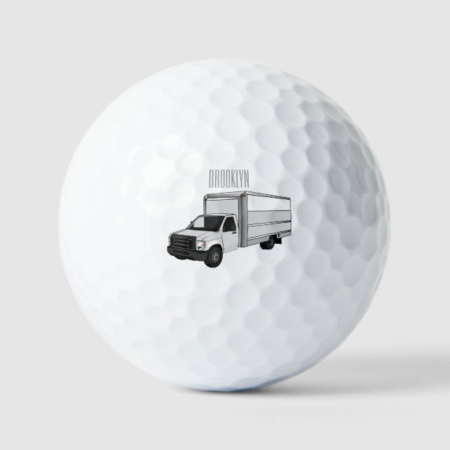 Pelotas De Golf Ilustracion de personalizado de camiones de cajas (Anverso)