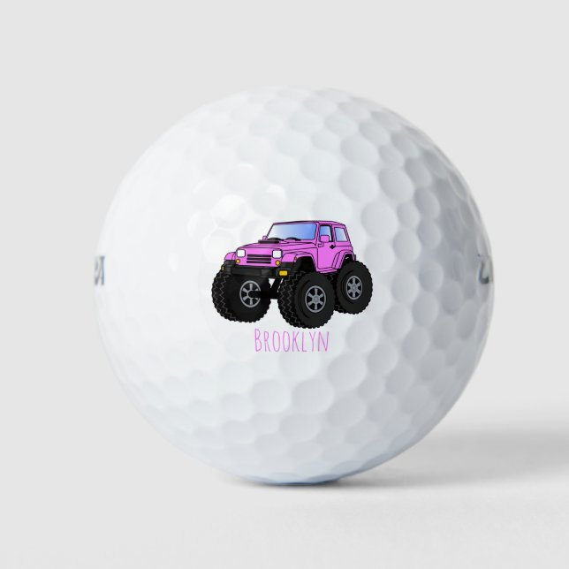 Pelotas De Golf Ilustracion de personalizado de camiones gigantes (Anverso)