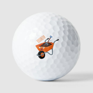 Pelotas De Golf Ilustracion de personalizado de carretilla naranja