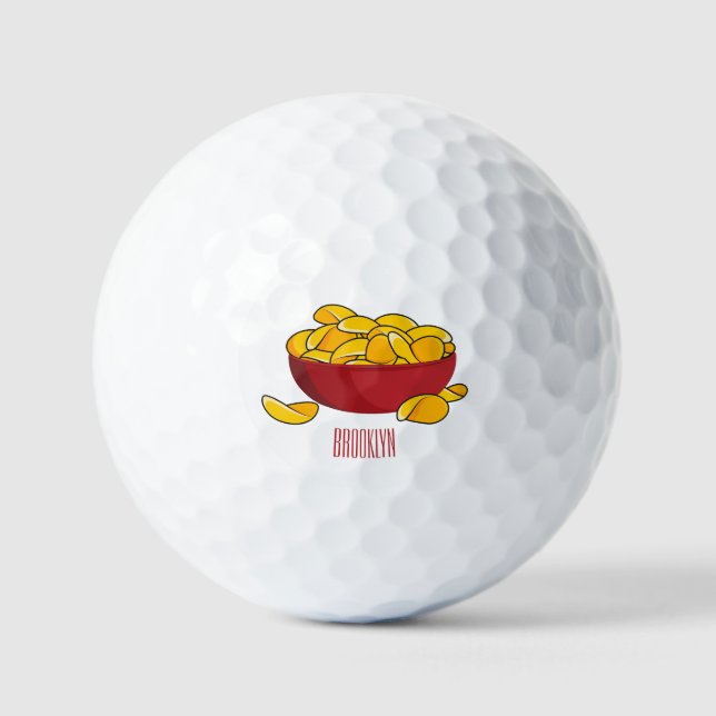 Pelotas De Golf Ilustracion de personalizado de chips de papa (Anverso)