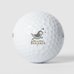 Pelotas De Golf Ilustracion de personalizado de codorniz de califo