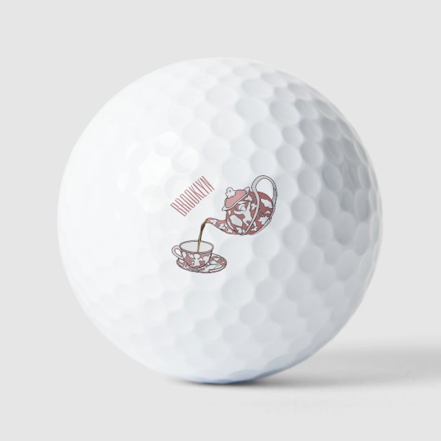 Pelotas De Golf Ilustracion de personalizado de conjunto de equipo (Anverso)