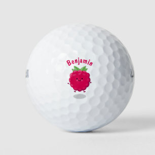 Pelotas De Golf Ilustracion de personalizado de frambuesa alegre