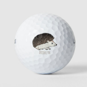 Pelotas De Golf Ilustracion de personalizado de hedgehog espinoso