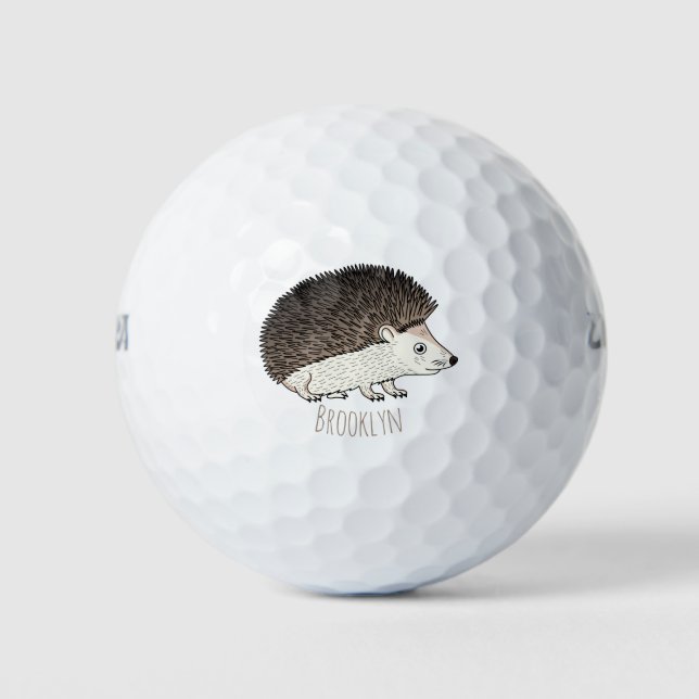 Pelotas De Golf Ilustracion de personalizado de hedgehog espinoso (Anverso)