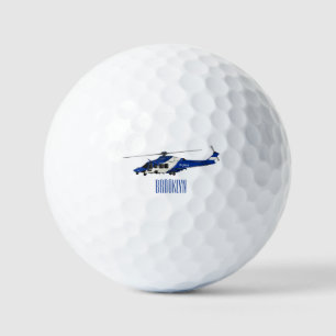 Pelotas De Golf Ilustracion de personalizado de helicópteros de la