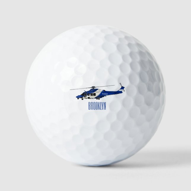 Pelotas De Golf Ilustracion de personalizado de helicópteros de la (Anverso)