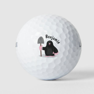 Pelotas De Golf Ilustracion de personalizado de lunar feliz