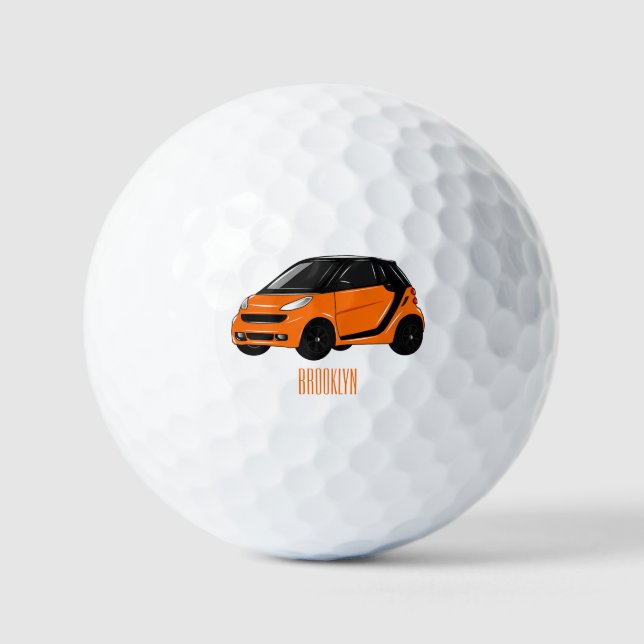 Pelotas De Golf Ilustracion de personalizado de micro coches (Anverso)