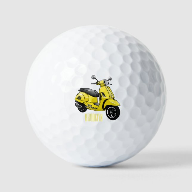 Pelotas De Golf Ilustracion de personalizado de motocicleta con ci (Anverso)