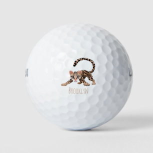 Pelotas De Golf Ilustracion de personalizado de ocelot de Cute