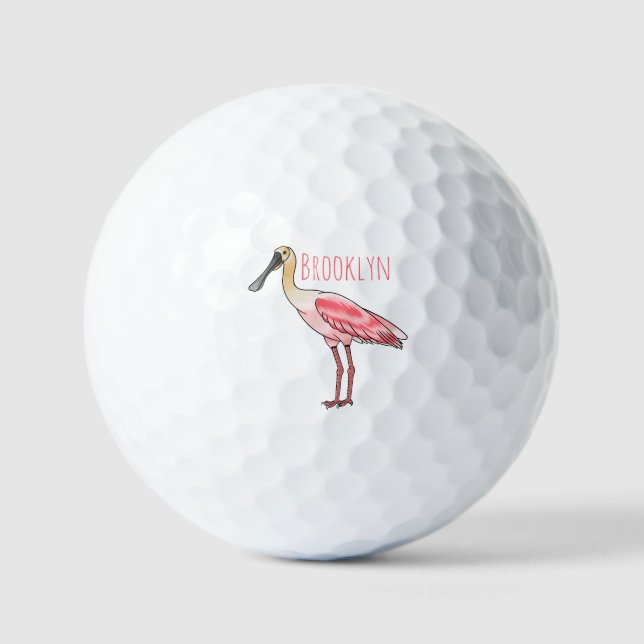 Pelotas De Golf Ilustracion de personalizado de pájaro cucharón de (Anverso)