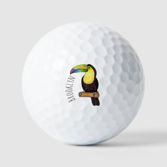 Pelotas De Golf Ilustracion de personalizado de pájaros toscanos c (Anverso)