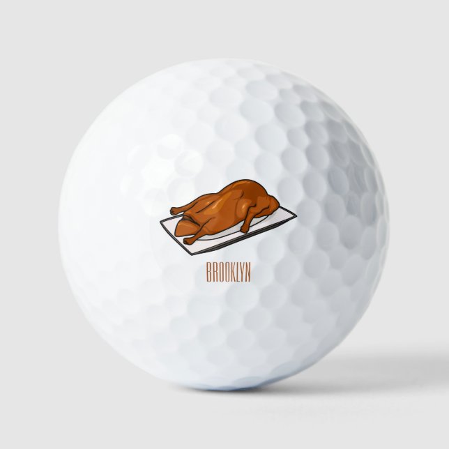 Pelotas De Golf Ilustracion de personalizado de pato de Peking (Anverso)