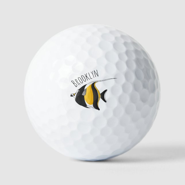 Pelotas De Golf Ilustracion de personalizado de peces moro (Anverso)