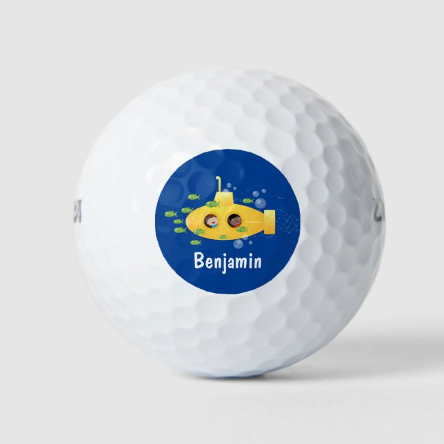 Pelotas De Golf Ilustracion de personalizado de pescado submarino  (Anverso)