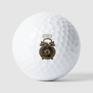 Pelotas De Golf Ilustracion de personalizado de reloj de alarma