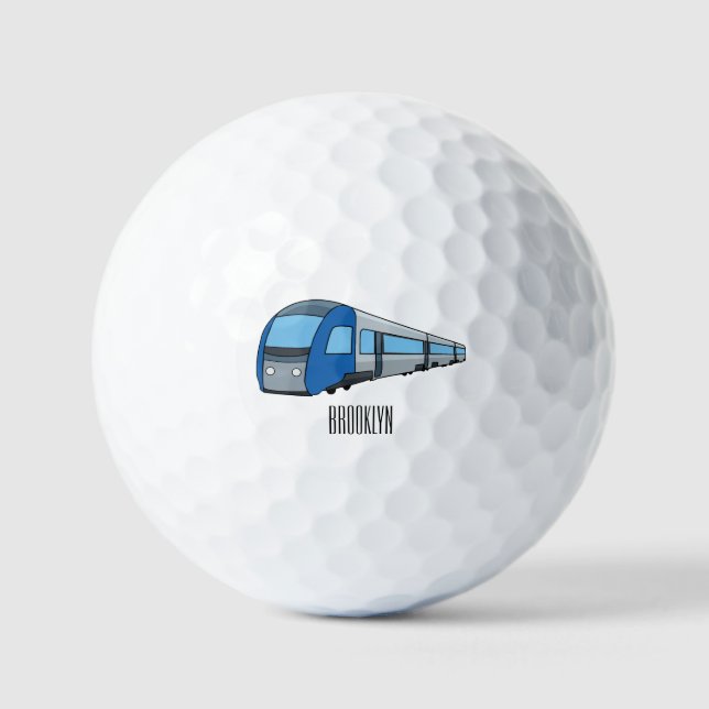 Pelotas De Golf Ilustracion de personalizado de trenes eléctricos (Anverso)