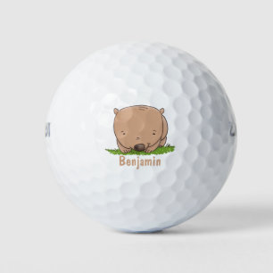 Pelotas De Golf Ilustracion de personalizado de wombat para bebé l