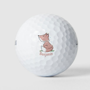 Pelotas De Golf Ilustracion de personalizado de zorro bebé