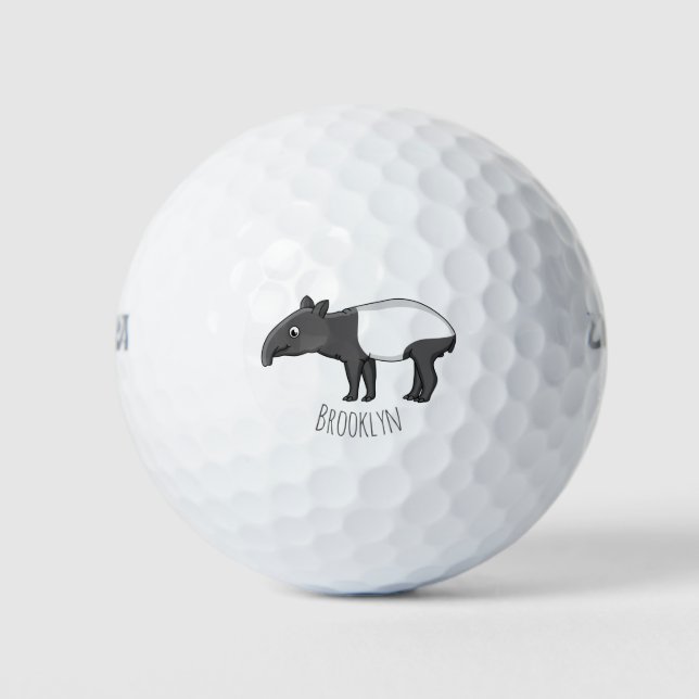 Pelotas De Golf Ilustracion de personalizado feliz (Anverso)