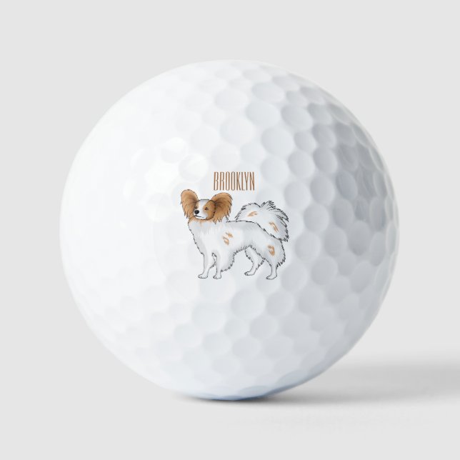 Pelotas De Golf Ilustracion de personalizado papillon (Anverso)