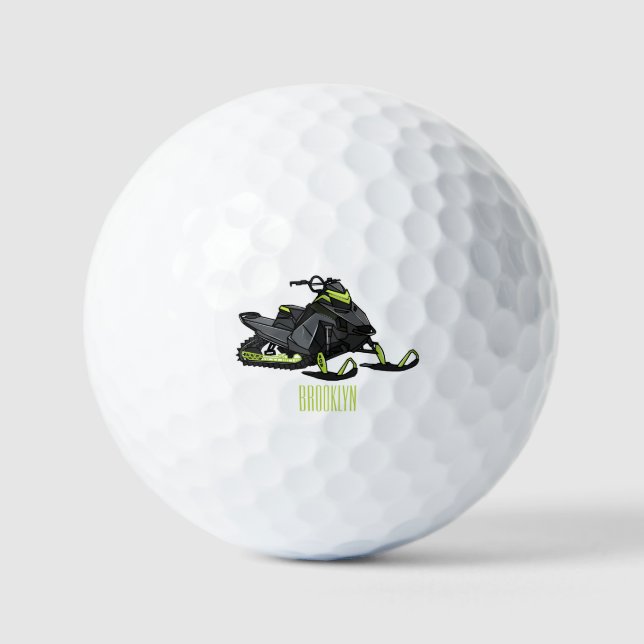 Pelotas De Golf Ilustracion de personalizado para motos de nieve (Anverso)