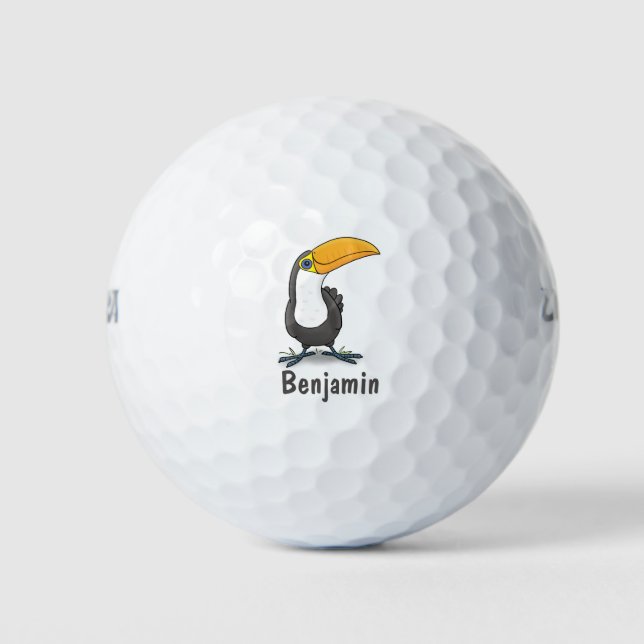 Pelotas De Golf Ilustracion de personalizado toscano feliz (Anverso)