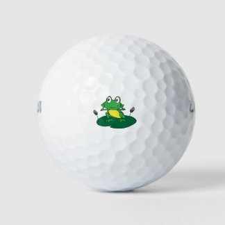 Pelotas De Golf Ilustracion de rana verde