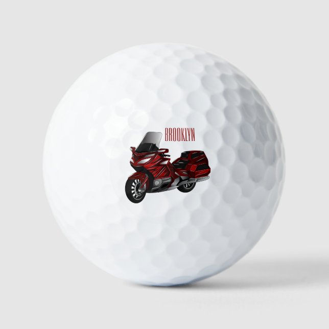 Pelotas De Golf Ilustracion del personalizado de motocicleta de To (Anverso)