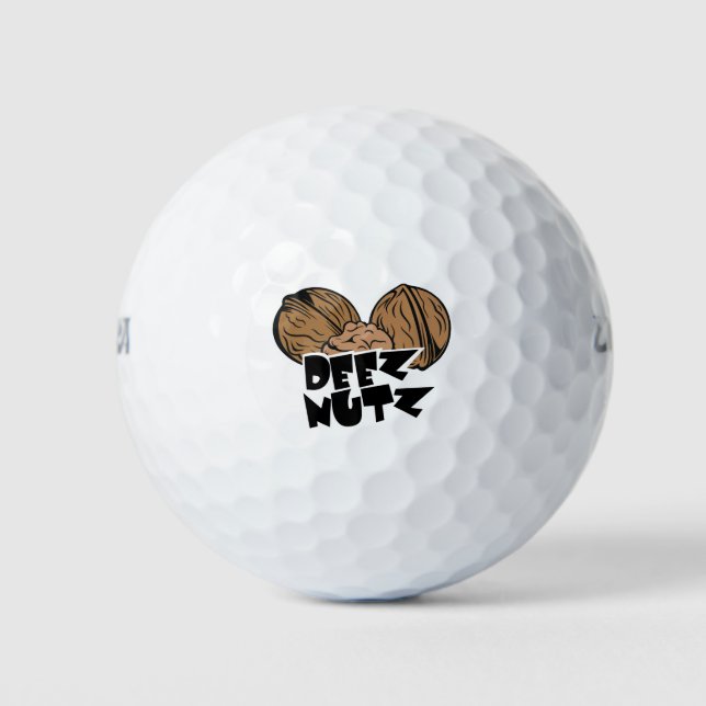 Pelotas De Golf Ilustracion divertido de Deez Nutz (Anverso)