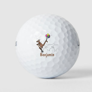Pelotas De Golf Ilustracion personalizado canguro del humor austra