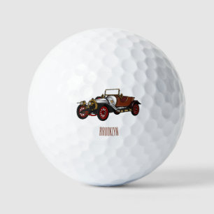 Pelotas De Golf Ilustracion personalizado clásico de 1920
