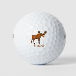 Pelotas De Golf Ilustracion personalizado de alce gracioso