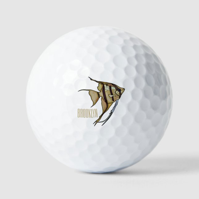 Pelotas De Golf Ilustracion personalizado de Angelfish (Anverso)
