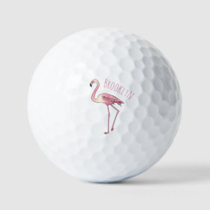 Pelotas De Golf Ilustracion personalizado de aves de Flamingo