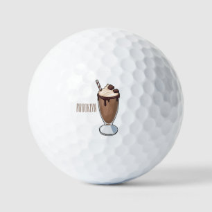 Pelotas De Golf Ilustracion personalizado de batido de chocolate