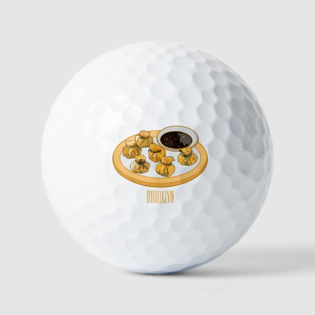 Pelotas De Golf Ilustracion personalizado de bolso de camarón tail (Anverso)