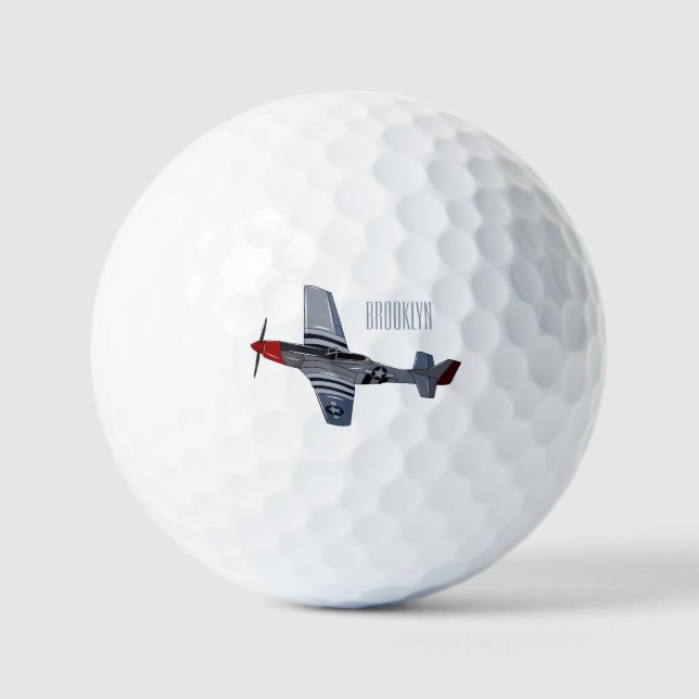 Pelotas De Golf Ilustracion personalizado de bombarderos (Anverso)