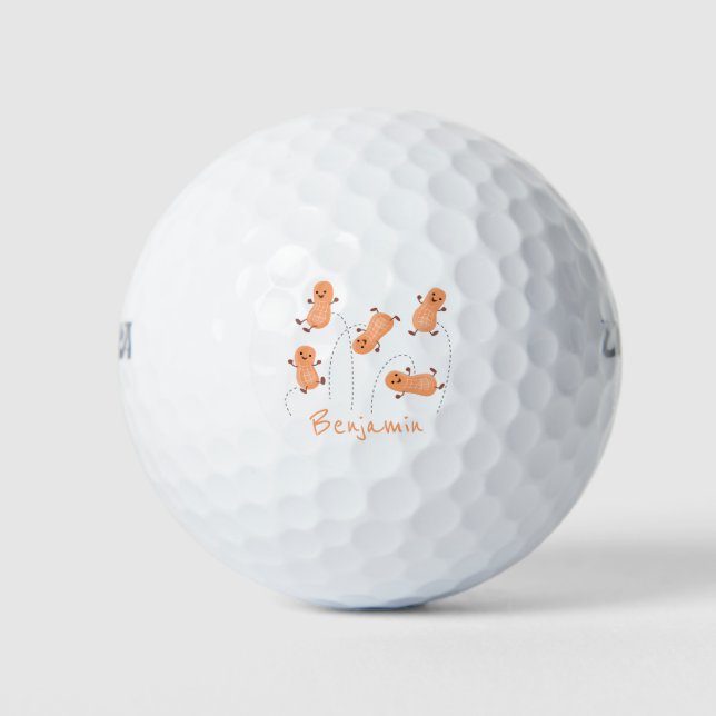 Pelotas De Golf Ilustracion personalizado de cacahuetes de puenteo (Anverso)