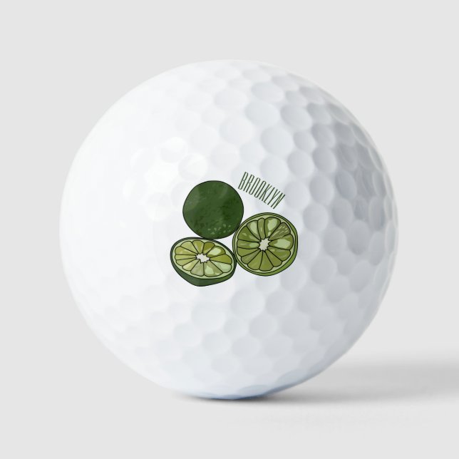 Pelotas De Golf Ilustracion personalizado de cal de Kaffir (Anverso)